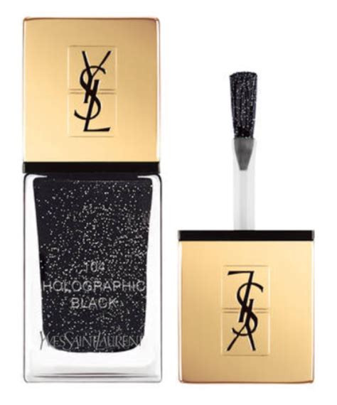 ysl holographic black vernis ongles|YSL la laque nail varnish.